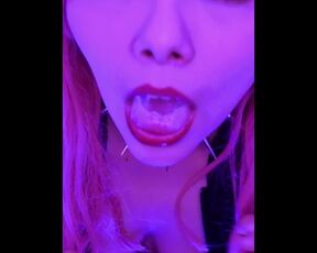 POV - Goth girl Blowing at the Party