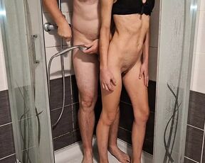 Sex Shower of a Horny Couple Masturbating Together