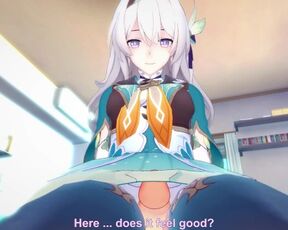 POV Hentai Footjob from Firefly from Honkai Star Rail