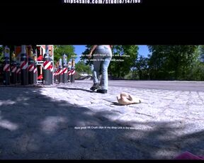 Preview clip | Girl with her favorite shoes Nike Shox worn with nylons and the evil teddy bear