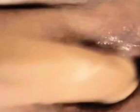 Juicy cum filled pussy before work