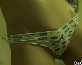 Naughty teen films herself playing with her pussy