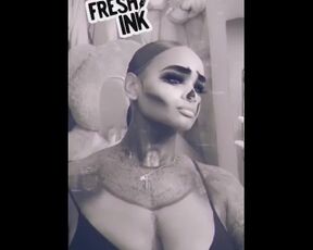 NELLIE HENTAI - TATTOOING TODAY (SNAPCHAT @NellieHentai)