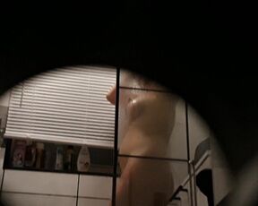 My slut wife Anette shower voyeur challenge 08.01