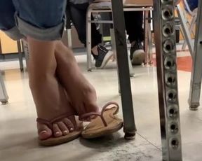 Candid Teen Class Feet Part 1