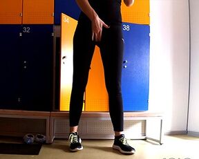 Hidden Cam in School Locker Room, Innocent Teen Public Masturbation